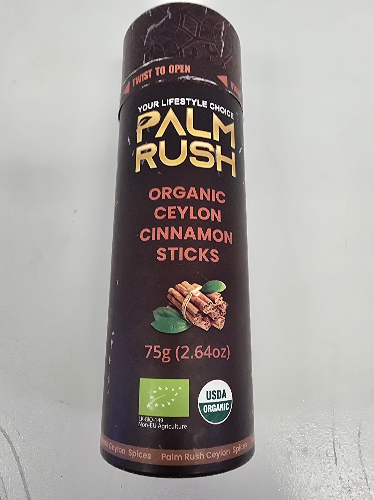 Palm Rush Organic Ceylon Cinemon Sticks 75g