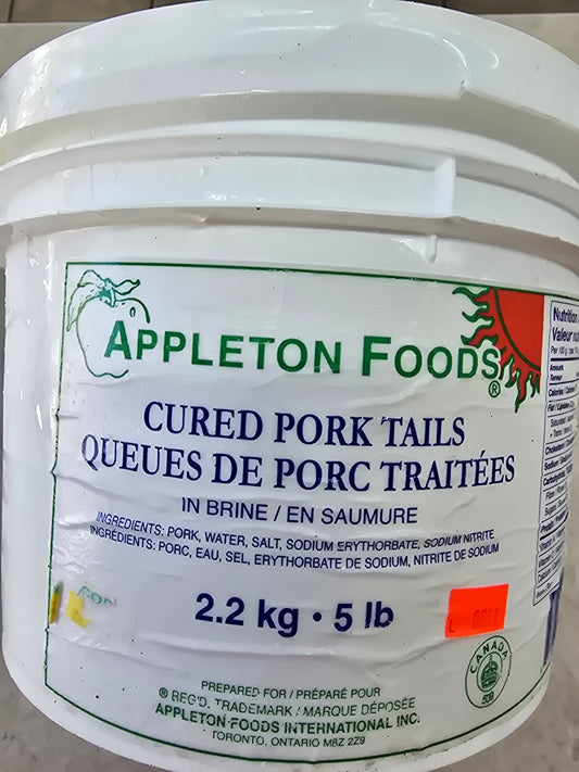 Cured Pork Tails 5lbs (2.2kg) Small Pail